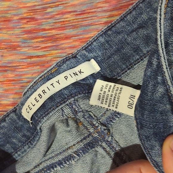 2/$22 Celebrity Pink Denim Shorts, Size 11/30 - Picture 3 of 4